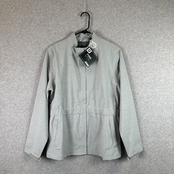 FootJoy HYDRO LITE X Full Zip Jacket Heathe Grey Rain Women's Size‎ L #28330 X67 - Picture 6 of 16